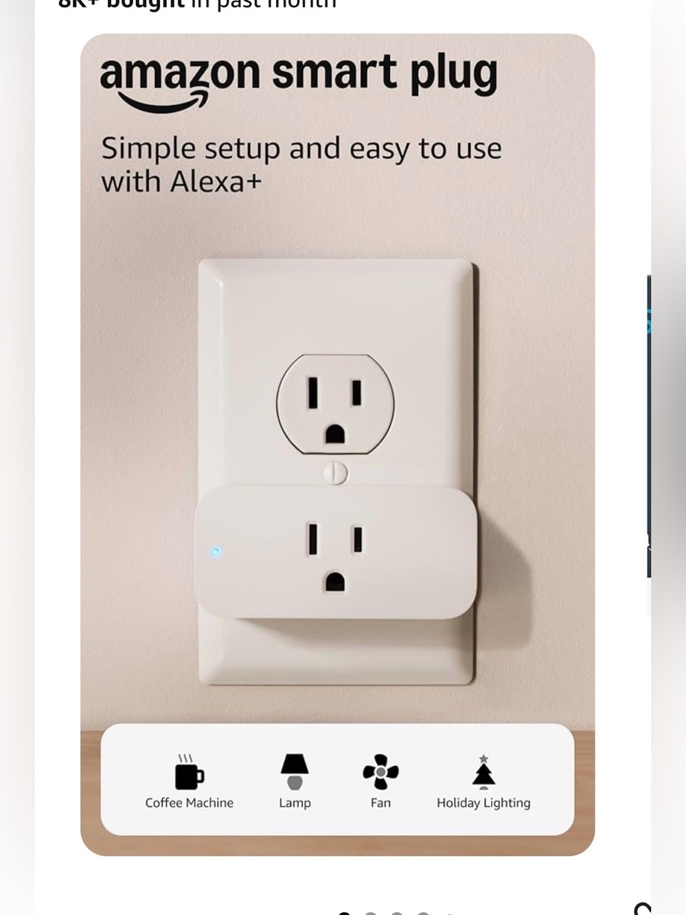 Amazon Smart Plug Adapter - White - Picture 1 of 6